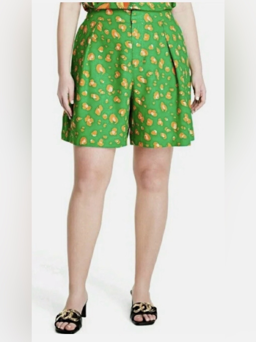 Tabitha Brown X Target Leopard Print Linen Blend Shorts Size 2X